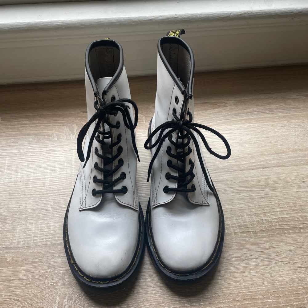 White Dr. Martens. Size 9.